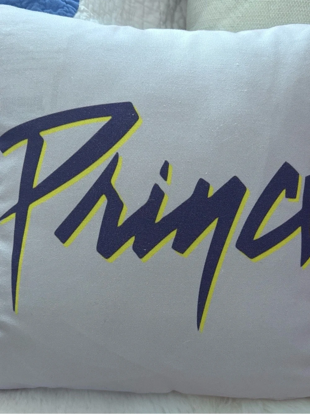 Decorative Pillow featuring Prince’ iconic doves. Print Pillow - light purple